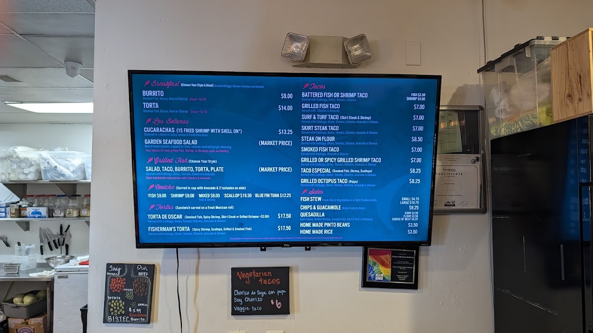 Oscars Mexican Seafood Menu - Image 2