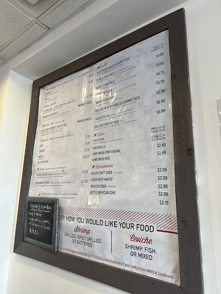 Oscars Mexican Seafood Menu - Image 5